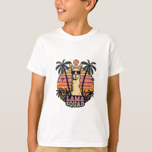 Cool Retro Llama Squad T-shirt