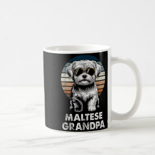 Cool Retro Maltese Opa Grappige Vintage Hondeneige Koffiemok