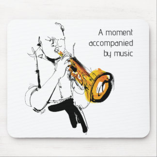 Cool Retro Man Playing Trumpet - Jazz Music Art Muismat