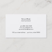 Cool Retro-microfoon Visitekaartje (Achterkant)