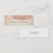 Cool Retro Mode en Beauty Faux Copper Sequin Mini Visitekaartje (Voorkant / Achterkant)