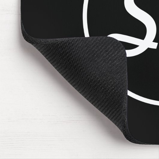 Cool Retro-modern stijlmonogram | Zwart-wit Muismat (Hoek)