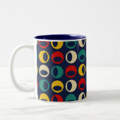 Cool Retro Moderne bollen koffie Mok (Links)