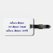 Cool Retro Music Cassettebandje, Mixtape Grooves Bagagelabel (Achterkant horizontaal)