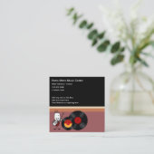 Cool Retro Music Vinyl Cartes de visite (Debout devant)