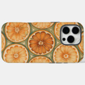 Cool Retro Orange Motif iPhone 16 Pro Max Coque (Verso (horizontal))