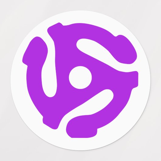 COOL Retro Paarse 45 spacer DJ Labels (Design 2)