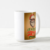 Cool Retro Père Noël Holiday Mug (Devant droit)
