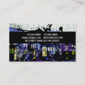 Cool Retro Rock Band Singer Visitekaartje (Achterkant)