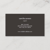 Cool Retro Roos Gold Foil Brown Chevron Pattern Visitekaartje (Achterkant)