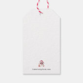 Cool Retro Santa Trendy Kerstmis Cadeaulabel (Achterkant)