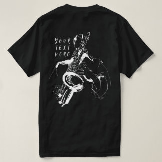 Cool Retro Saxophonist Custom Name (名入れ・カスタム対応) T-shirt