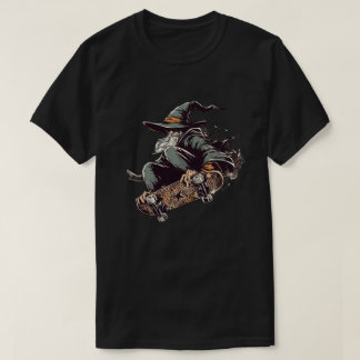 Cool retro schaats wizard t-shirt
