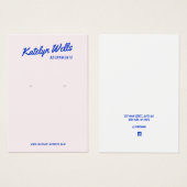 Cool Retro Script Earning Display Card-kaart Visitekaartje (Voorkant /achterkant)