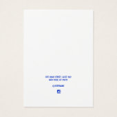 Cool Retro Script Earning Display Card-kaart Visitekaartje (Achterkant)