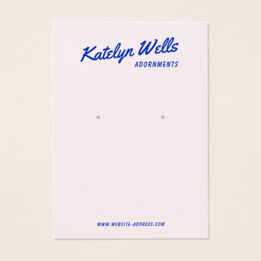 Cool Retro Script Earning Display Card-kaart Visitekaartje (Voorkant)