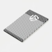 COOL Retro Silver Chrome, zoals 45 spacer DJ Post-it® Notes (Schuin)