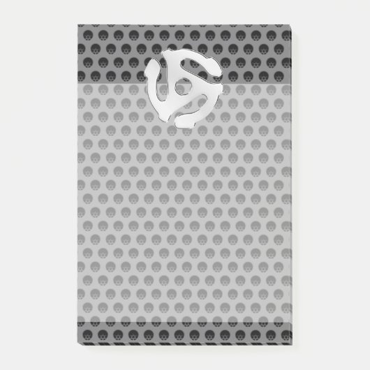COOL Retro Silver Chrome, zoals 45 spacer DJ Post-it® Notes (Voorkant)