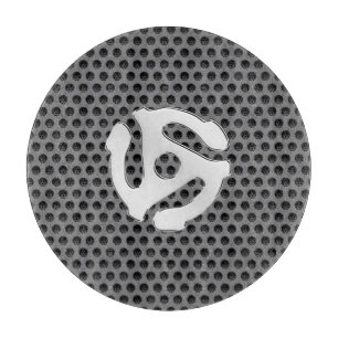 COOL Retro Silver Chrome, zoals 45 spacer DJ Snijplank