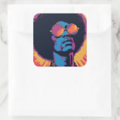 Cool/Retro-Sticker Vierkante Sticker (Tas)