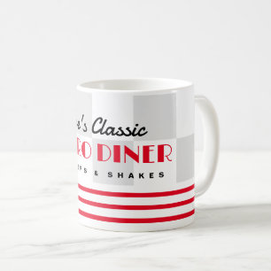 Cool retro stijl 50's diner koffie mok cadeau