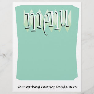 Cool retro stijl Blank menu sjabloon