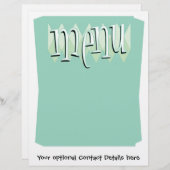 Cool retro stijl Blank menu sjabloon (Voorkant / Achterkant)