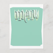 Cool retro stijl Blank menu sjabloon (Voorkant)