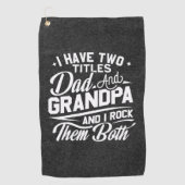 Cool Retro Style Gift voor nieuwe opa's Golfhanddoek (Voorkant)