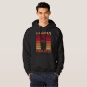 Cool Retro Sunglasses Llama  Llama Squad Hoodie (Voorkant volledig)