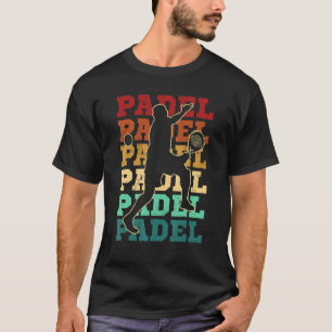 Cool Retro Tekst Silhouet Padel T-shirt