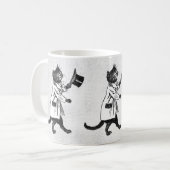 Cool rétro Top Hat Chat Mug (Devant gauche)