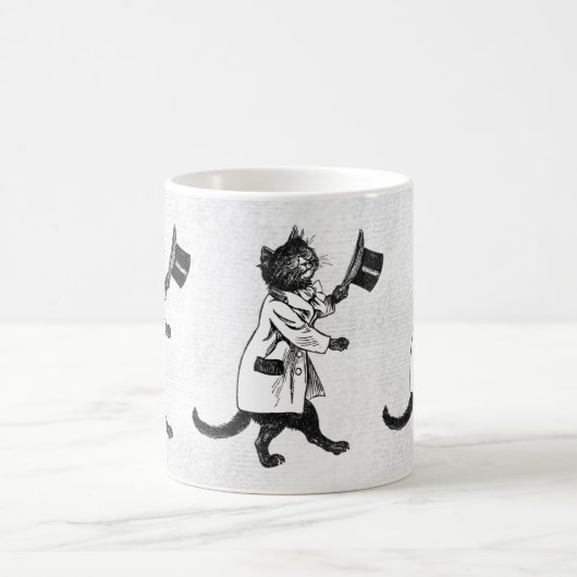 Cool rétro Top Hat Chat Mug (Centre)