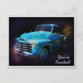 Cool Retro Truck Birthday of Retirement Party Kaart