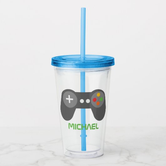 Cool Retro Video Game Controller Acryl Drinkbeker (Voorkant)