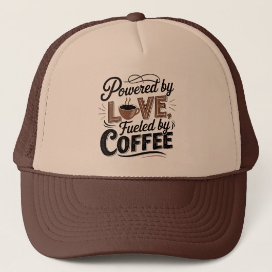 Cool retro word art coffee trucker pet (Voorkant)