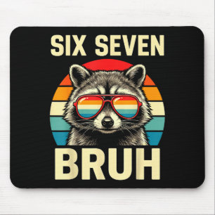 Cool Retro Zes Zeven Bruh Wasbeer Sungles Meme 67 Muismat