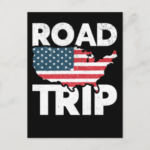 Cool Road Trip American Traveler USA Travel Briefkaart