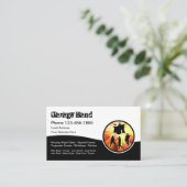 Cool Rock and Roll Garage Band Visitekaartje (Staand voorkant)