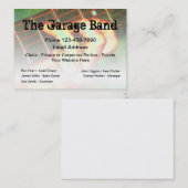 Cool Rock Band Music Theme Visitekaartje (Voorkant / Achterkant)