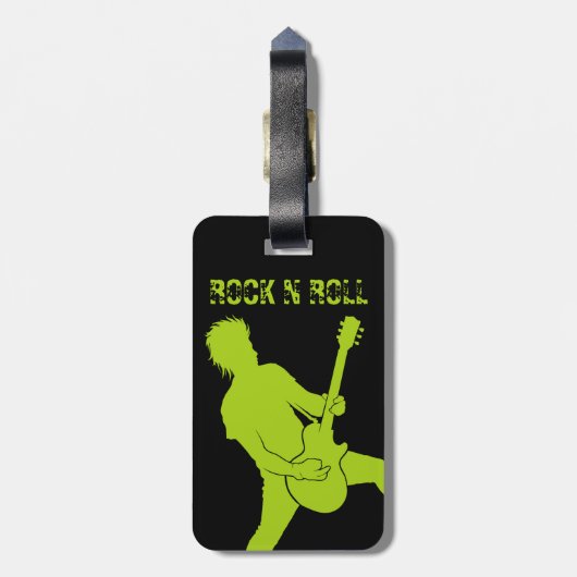 Cool Rock N Roll Bagagelabels (Achterkant verticaal)