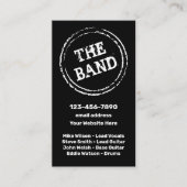 Cool Rock N Roll Band Cartes de contact profession (Devant)
