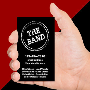 Cool Rock N Roll Band Cartes de contact profession