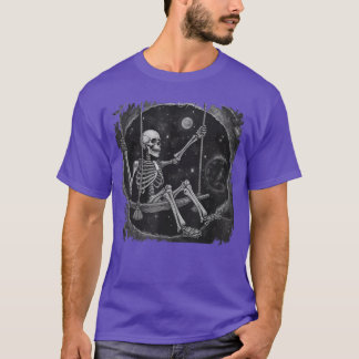 Cool Rock op Skeleton Moon Cool Rock Emo Punk Goth T-shirt