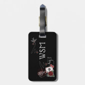 Cool Rockabilly Custom Monogram Singer Microphone Bagagelabel (Achterkant verticaal)