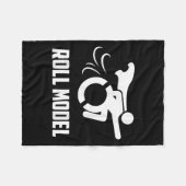 Cool Roll Model _ Grappige Gehandicapte Persoon Ro Fleece Deken (Voorkant (Horizontaal))