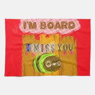 Cool Romantic Funny, ik mis je dat ik gestreden be Theedoek