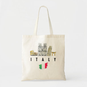 Cool Rome Italy Colosseum Souvenir Graphic T - shi Tote Bag