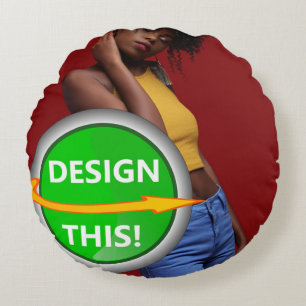 COOL! Rond Sierkussen 16" polyester - Aanpassen Kussen