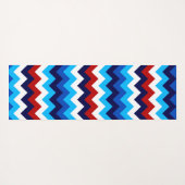 Cool Rood Wit Blauw Chevrons Monogram Yoga Mat (Achterkant (horizontaal))